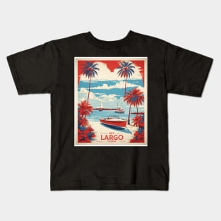 Key Largo Florida United States of America Tourism Vintage Poster Kids T-Shirt